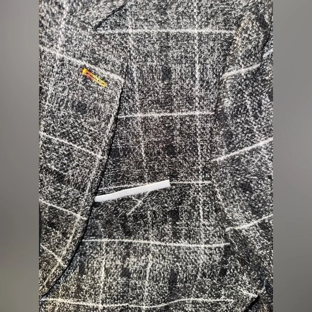 NWT Proper Pair Black and White Plaid Sports Jacket Size XL